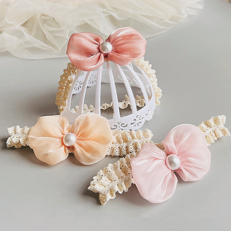 夏季婴儿护囟门发带女宝宝蝴蝶结