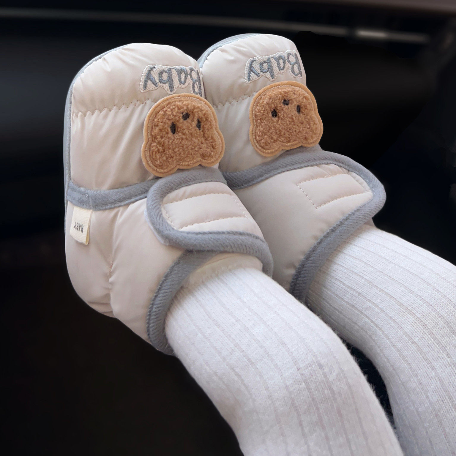 米嘟尔加绒厚保暖步前鞋防掉棉鞋