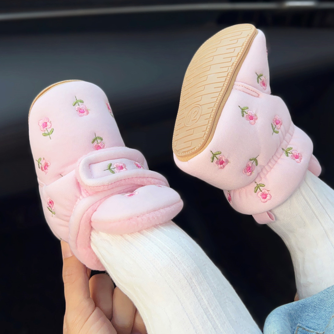 冬女宝宝棉鞋加厚夹棉保暖婴儿鞋