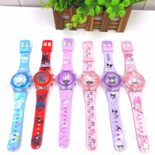 新款 儿童库洛米电子手表灯光音乐男女孩手表发光玩具幼儿园奖品批