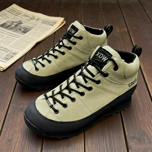 摩纳哥爬山鞋高帮防滑防砂轻便防水户外登山徒步鞋子男鞋马丁靴子