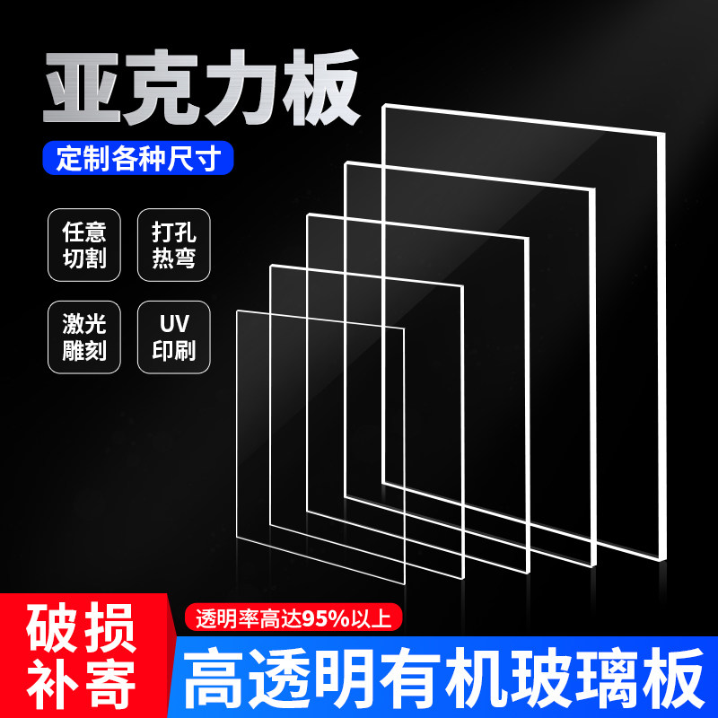 亚克力板透明塑料板厚有机玻璃板图片