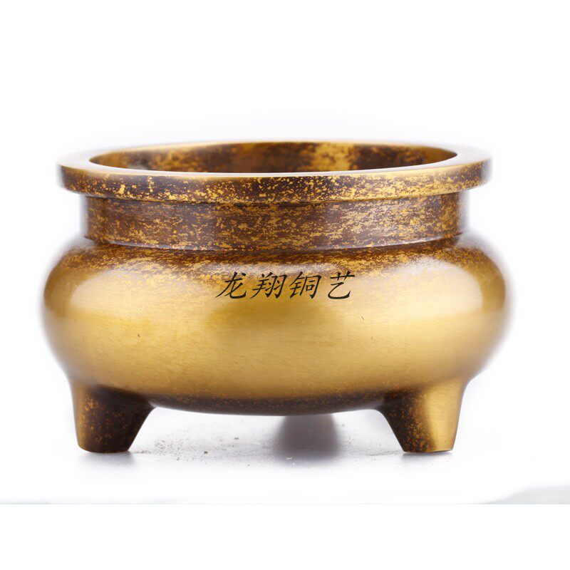 包邮黄铜紫铜纯铜香炉仿古大明宣德炉香薰炉台湾老炉香道香具佛具