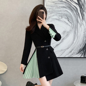 送腰带精致裙子法式 2026春季 新款 显瘦气质高级感职业连衣裙D3500