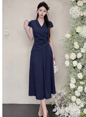 2026夏季新款女法式订婚宴会重要场合气质长裙高级感连衣裙D5766