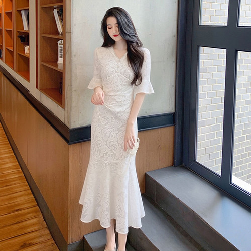 有里布2026夏季新款女优雅气质收腰连衣裙时尚设计感裙子D5003