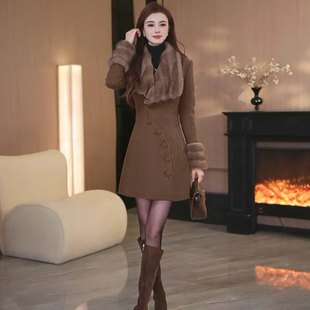 连衣裙LJ0249 大衣长短款 有里布赫本风裙子2025秋冬季 新款