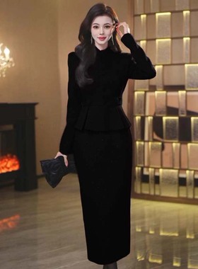 【两件套】小香风套装裙女高级感高端婚宴礼服两件套LJ0148