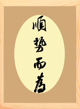 现代装饰画挂摆件书法顺势而为
