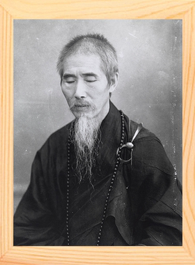 营养书画 进口实木 有框画现代装饰画简约挂摆件 虚云大师像