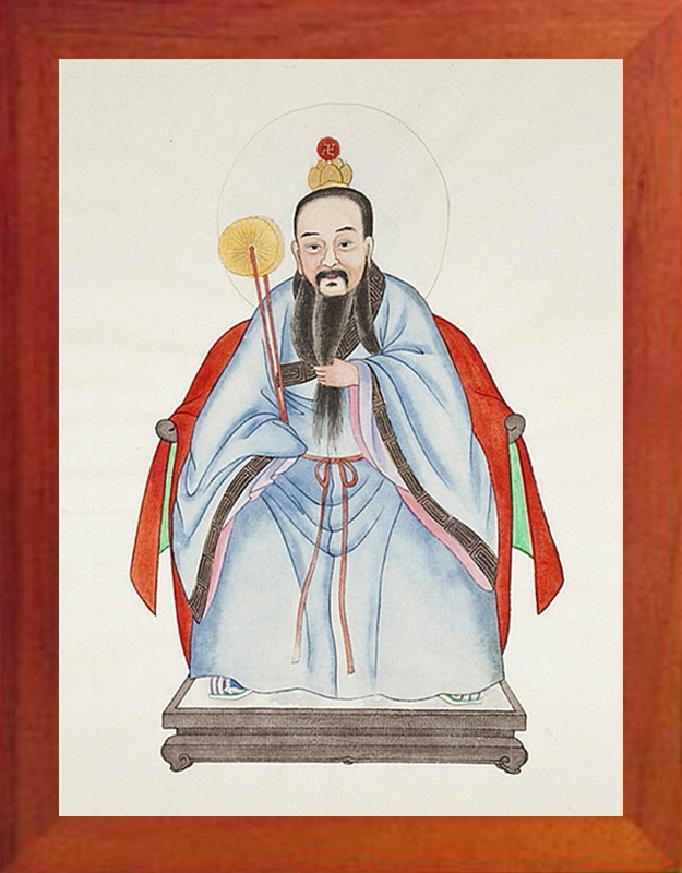 营养书画 天然实木有框画简约现代装饰画挂摆件 菩提老祖画像