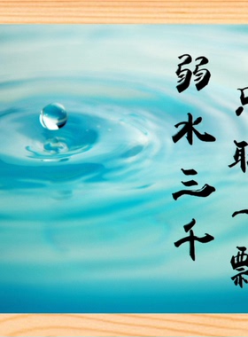 装饰画挂摆件弱水三千只取一瓢
