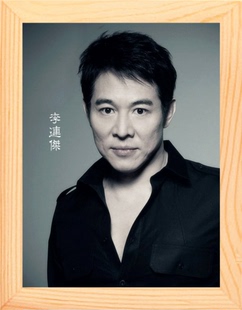 营养书画 天然实木有框画简约装饰画挂摆件 榜样的力量 李连杰