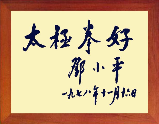 营养书画 天然实木有框画简约装饰画挂摆件 小平书法 太极拳好