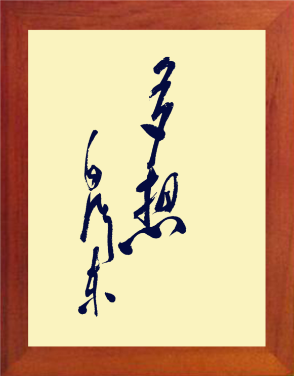 营养书画 进口实木有框画简约现代装饰画挂摆件 多想 毛体书法