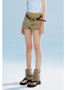 LINY LIBERTY 23SS 夏季复古工装牛仔短裤女高腰辣妹设计感A字裤