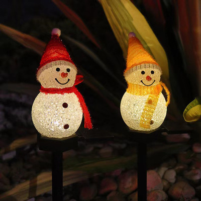 Solar Energy Snowman Floor Lights Christmas Decorations Land