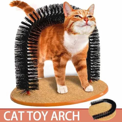 Cat Toy Arch Self Groome Pamper Feline with A Massage Groomi
