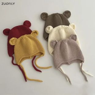 Cute Knitted Baby Hat Newborn Thick Warm Girl Boy Beanie Win