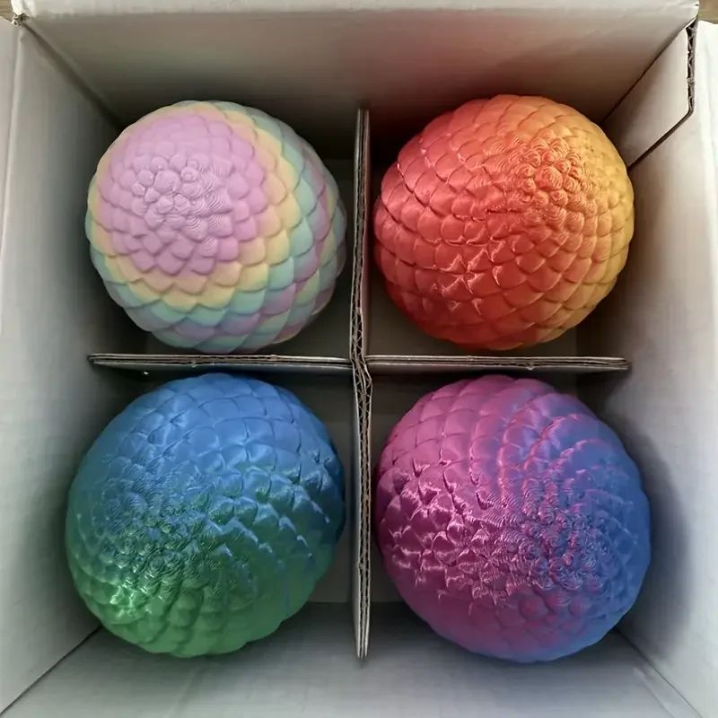 4pcs/set 3D printed snake surprise egg decoration, flexible
