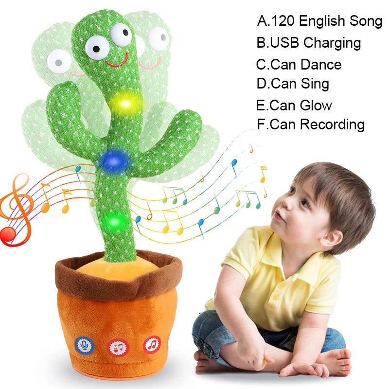 Kids Dancing Talking Cactus Toys Interactive Talking Sunny C