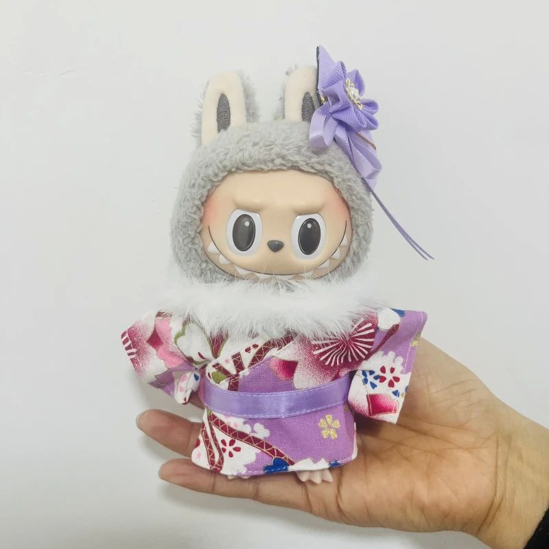 17cm Labubu Idol Dolls Clothes Kimono Accessories Korea Kpop