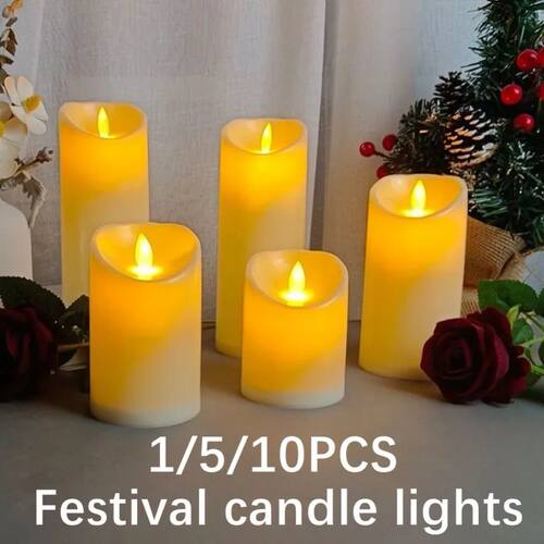 1~10PCS Swing LED Candles Flameless Flickering Light Flamele