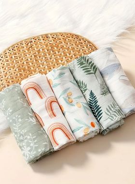 Happyflute 60x60CM Muslin Square Towels Set for Baby-5PCS So