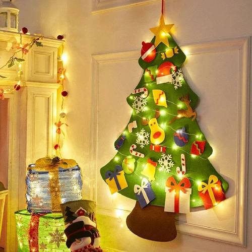DIY Felt Christmas Tree Merry Christmas Decoration for Home