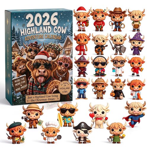 Highland Stereo Cattle Descent Blind Box Highland Cow Advent