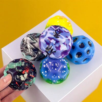2Pcs Hole Ball Soft Anti Gravity Rubber Toy - Extreme High B
