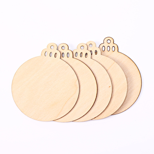 Wooden Unfinished Natural Christmas DIY Baubles Round 100pcs