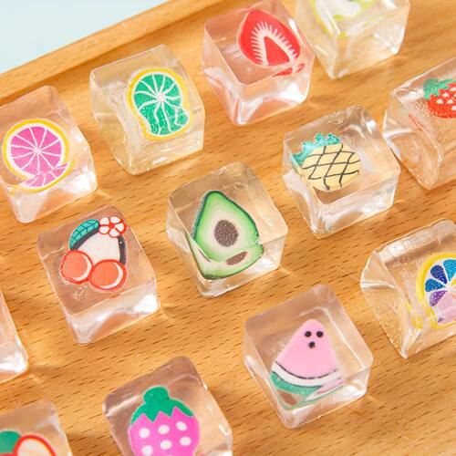 Soft Squishy Kawaii Fruit Ice Cube Squeeze Toys Summer Party