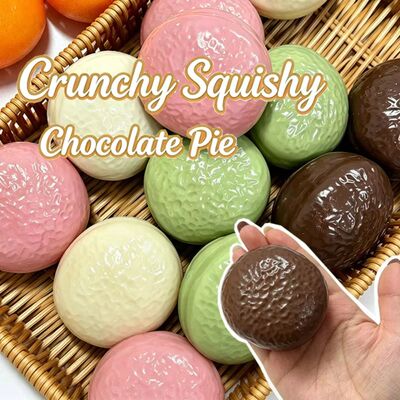 Chocolate Pie Squishy Sss Ball Fidget Toy Crunchy Squeeze To