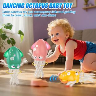 2025 New Electric Dancing Squid Toys Crawling Dancing Automa