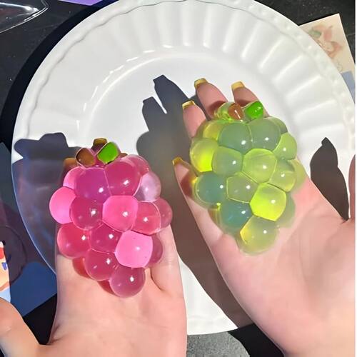 Squishy Fruit Grapes Fidget Toy Squeeze Sss Relief Hand Toy