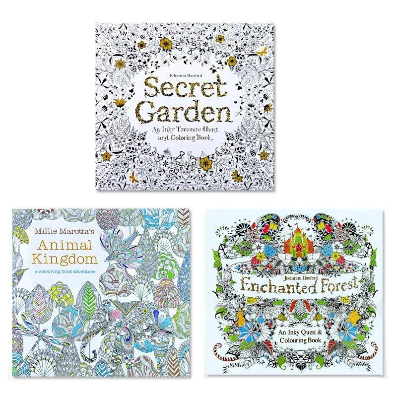 3 Pcs/Set Secret Garden + Enchanted Forest + Animal Kingdom