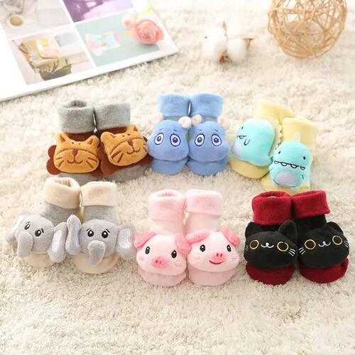 Cute Baby Floor Socks Cartoon 3d Animal Socks for Newborn In