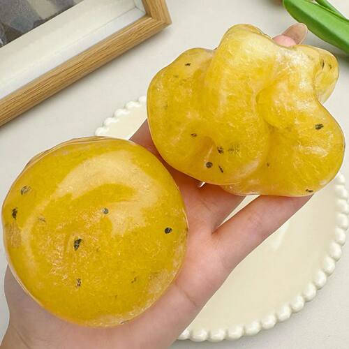Fake Passion Fruit Slush Ball Squeeze Fidget Toy Soft TPR Si