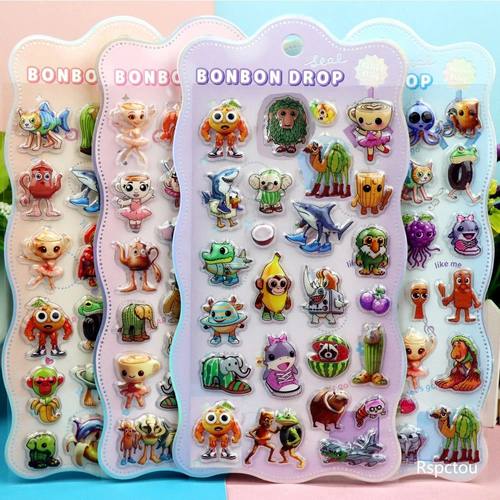 Italian Brainrot 3D Relief Stickers Tung Tung Tung Sahur Fun