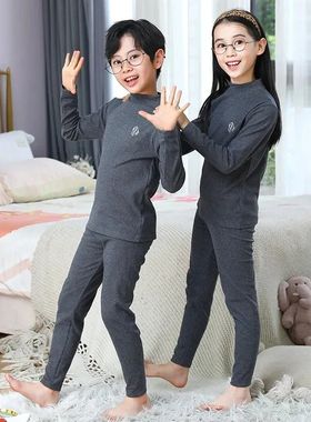 Boy Girl Thermal Sleepwear Sets Kids Autumn Winter Underwear