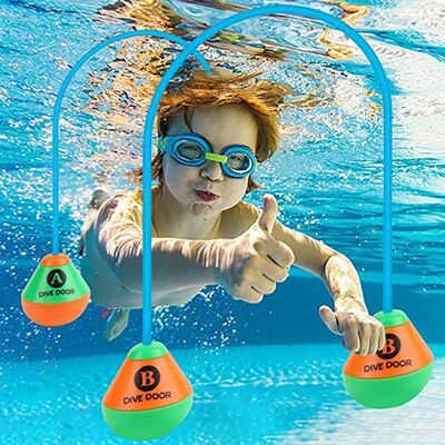 2pcs/set Through Door Diving Ring Funny Swimming Game Aids D