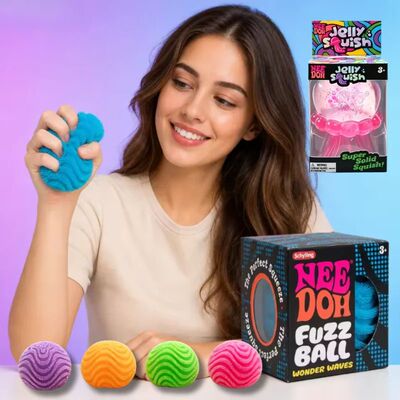 NeeDoh Complete Fidget Toy Super , Popsicle/Jellyfish/Ice Cu