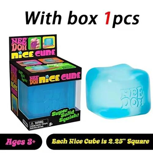 Nee Doh Nice Cube Squishy Toy Super Solid Squish Stress Reli