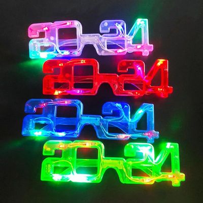 1/5pcs 2024 Neon Glasses Glow In The Dark LED Light Up Glass