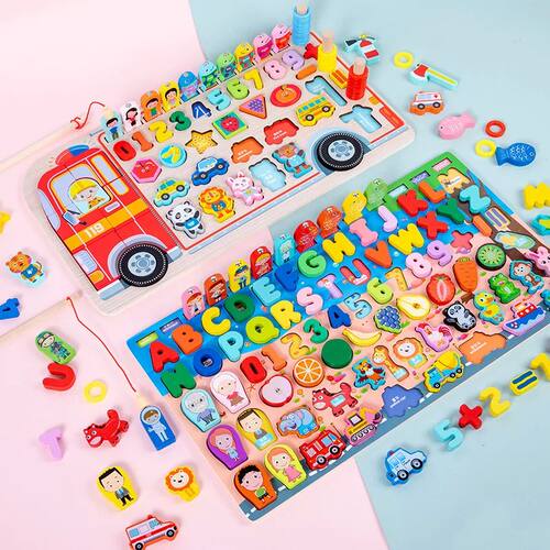 Montessori Educational Wooden Toys Preschool Children Fire T