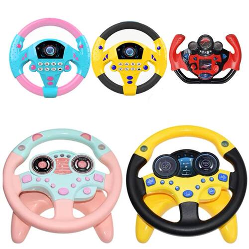 Children Simulation Steering Wheel Toy 360° rotation drivin