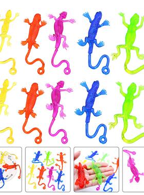12Pc Colorful Retractable Sticky Lizard Gadget Toys for Kids