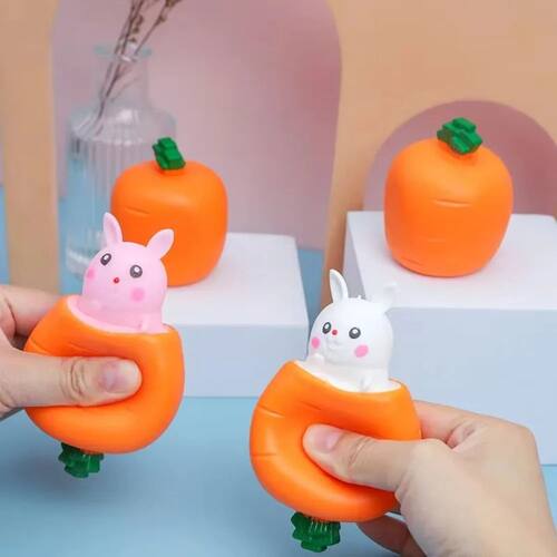 New Carrot Rabbit Pop Up Carrot Bunny Stress Relief Basket S