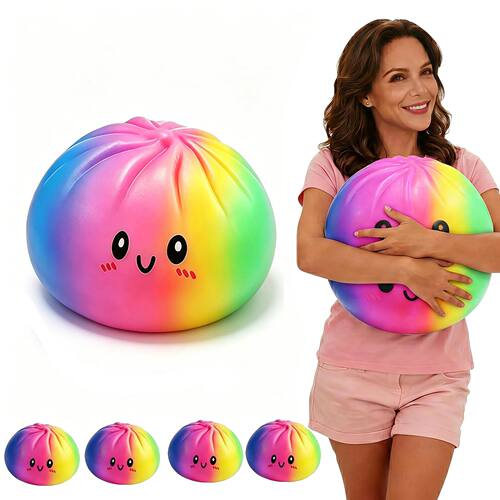 15/25cm Large Rainbow Dumplings Squishy Sss Relief Gifts 6/1